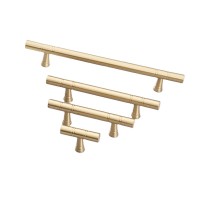 Wholesale Furniture Hardware Golden Modern Decorative Brass Door Cabinet Handles