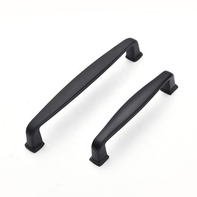 Matt Decorative Hardware Kitchen Cabinet Lever Black Door Pull Furniture Accessories Handle